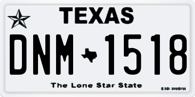 TX license plate DNM1518