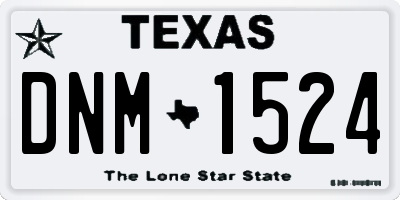 TX license plate DNM1524