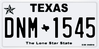 TX license plate DNM1545