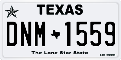 TX license plate DNM1559