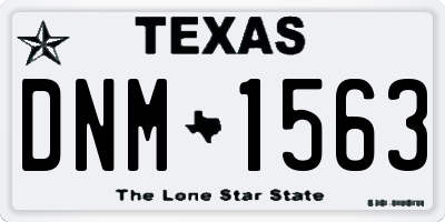 TX license plate DNM1563