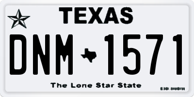 TX license plate DNM1571