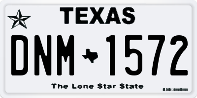 TX license plate DNM1572