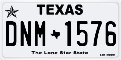 TX license plate DNM1576