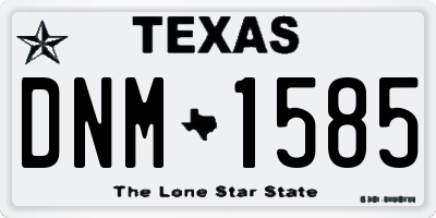 TX license plate DNM1585