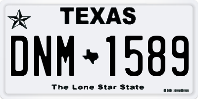 TX license plate DNM1589