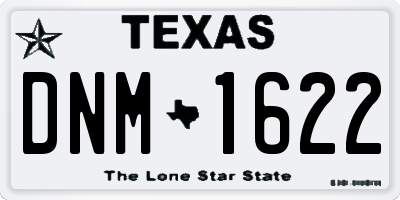TX license plate DNM1622