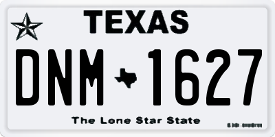 TX license plate DNM1627