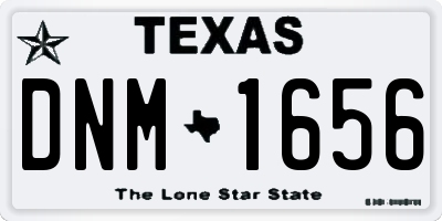 TX license plate DNM1656