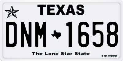 TX license plate DNM1658