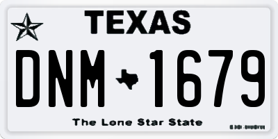 TX license plate DNM1679