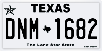 TX license plate DNM1682