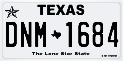 TX license plate DNM1684