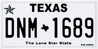 TX license plate DNM1689