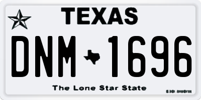 TX license plate DNM1696