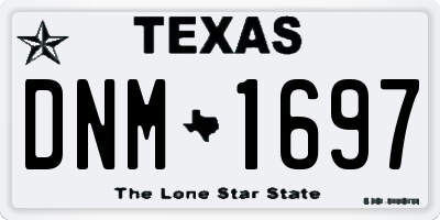 TX license plate DNM1697