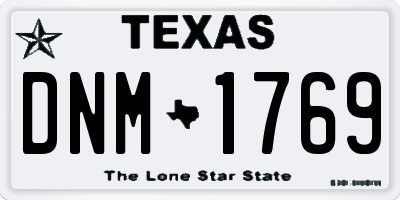 TX license plate DNM1769