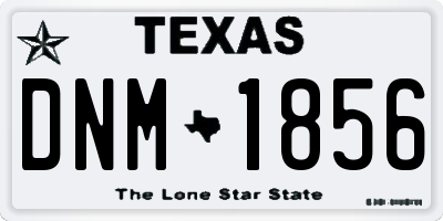 TX license plate DNM1856