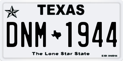 TX license plate DNM1944