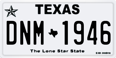 TX license plate DNM1946