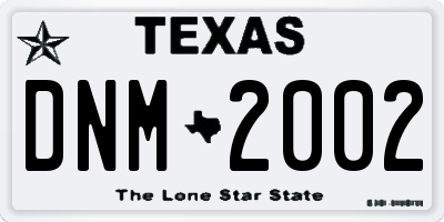 TX license plate DNM2002