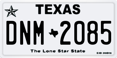 TX license plate DNM2085