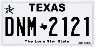 TX license plate DNM2121