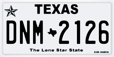 TX license plate DNM2126