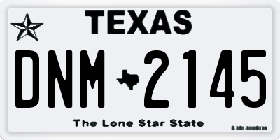 TX license plate DNM2145