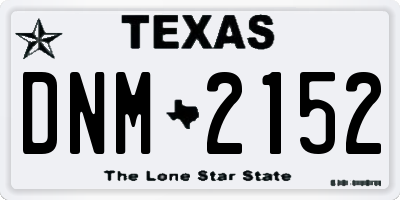 TX license plate DNM2152