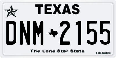 TX license plate DNM2155
