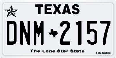 TX license plate DNM2157