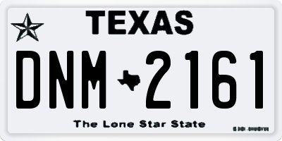 TX license plate DNM2161