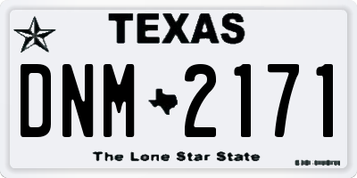 TX license plate DNM2171
