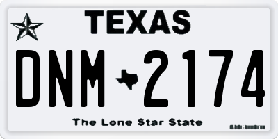 TX license plate DNM2174