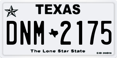 TX license plate DNM2175