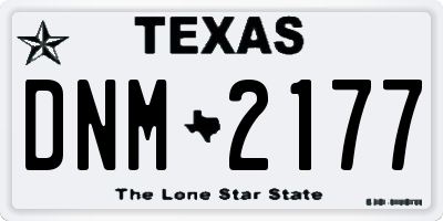 TX license plate DNM2177