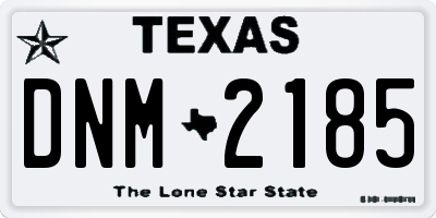 TX license plate DNM2185