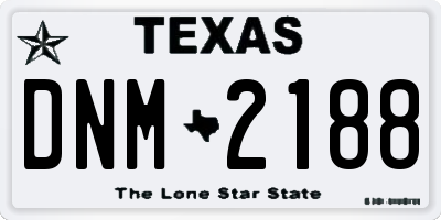 TX license plate DNM2188