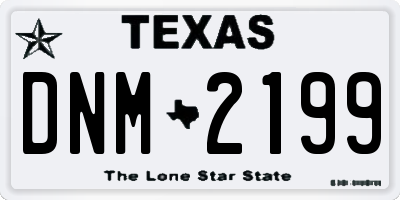 TX license plate DNM2199