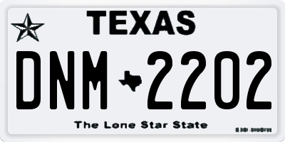 TX license plate DNM2202