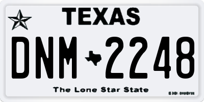 TX license plate DNM2248