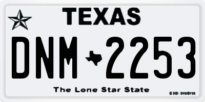 TX license plate DNM2253
