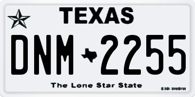 TX license plate DNM2255