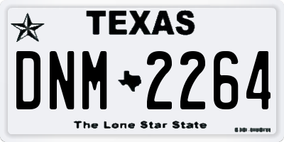 TX license plate DNM2264