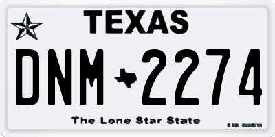 TX license plate DNM2274