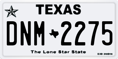 TX license plate DNM2275