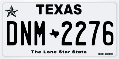 TX license plate DNM2276