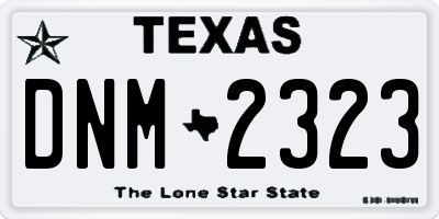 TX license plate DNM2323