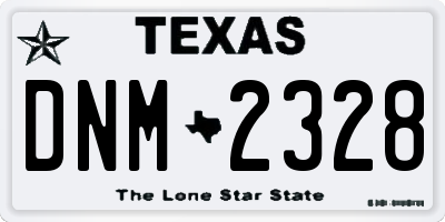 TX license plate DNM2328
